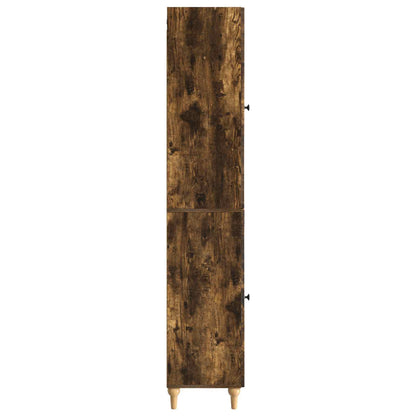 Cabinet Set 2 pcs Smoked Oak Engineered Wood