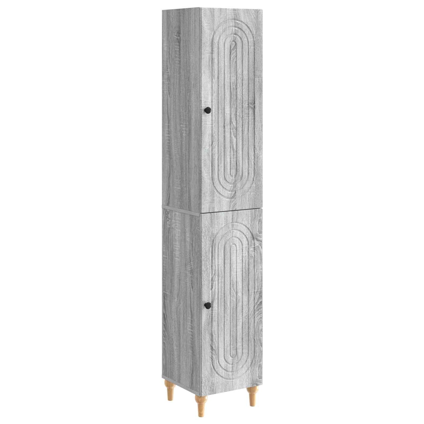 Cabinet Set 2 pcs Grey Sonoma Engineered Wood