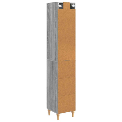Cabinet Set 2 pcs Grey Sonoma Engineered Wood