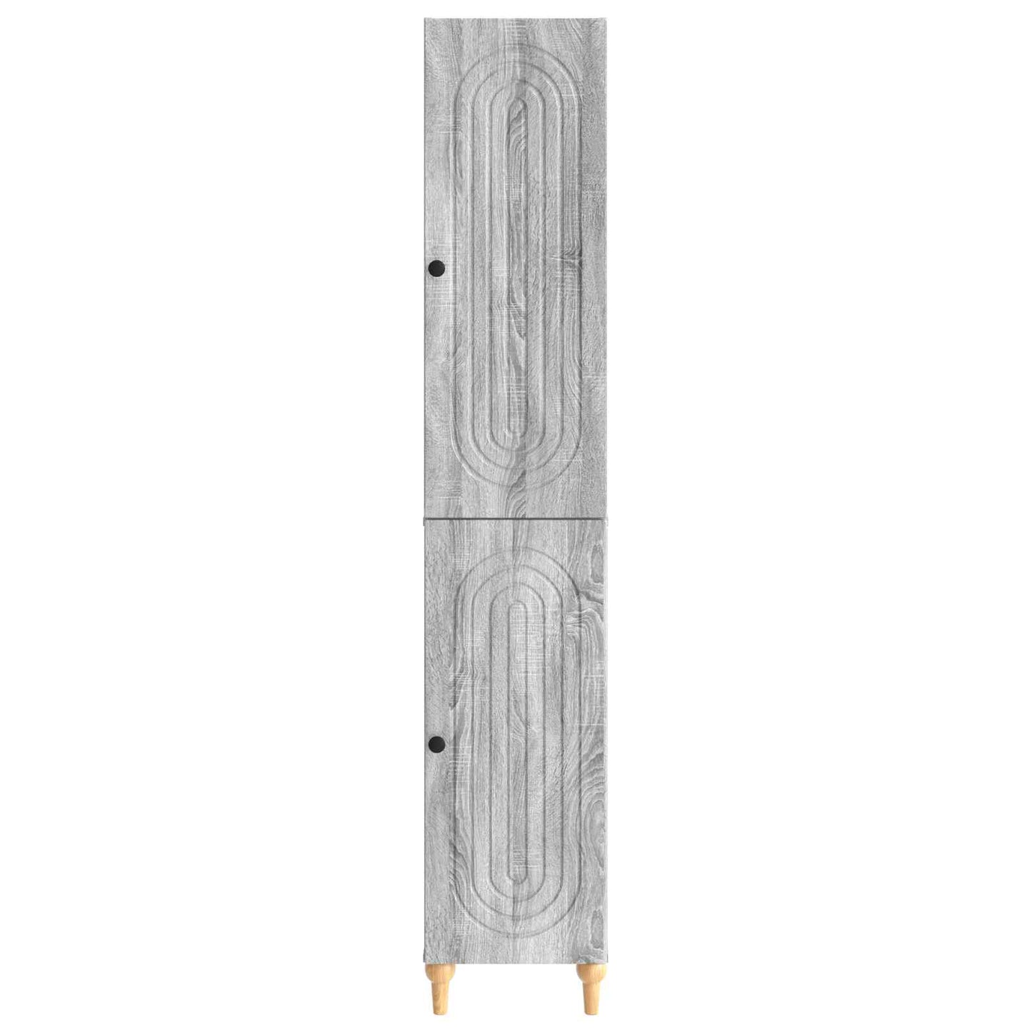 Cabinet Set 2 pcs Grey Sonoma Engineered Wood