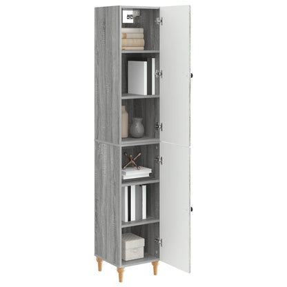 Cabinet Set 2 pcs Grey Sonoma Engineered Wood
