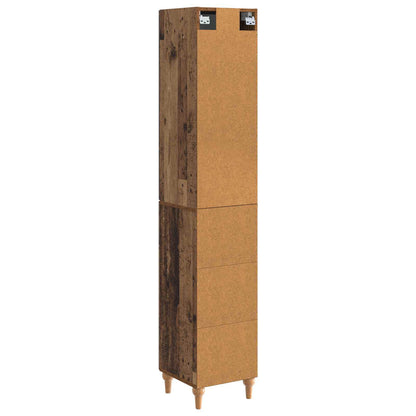 Cabinet Set 2 pcs Old Wood Engineered Wood