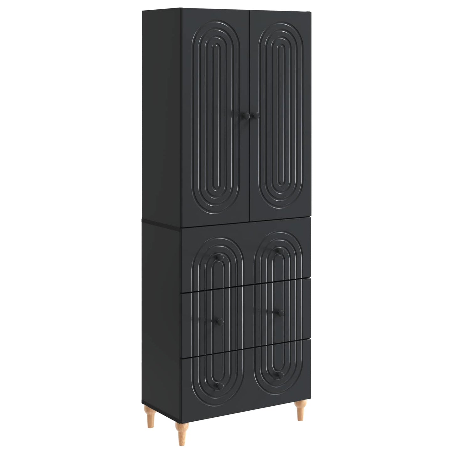 Cabinet Set 2 pcs 66 x 34.5 x 90 cm Engineered Wood
