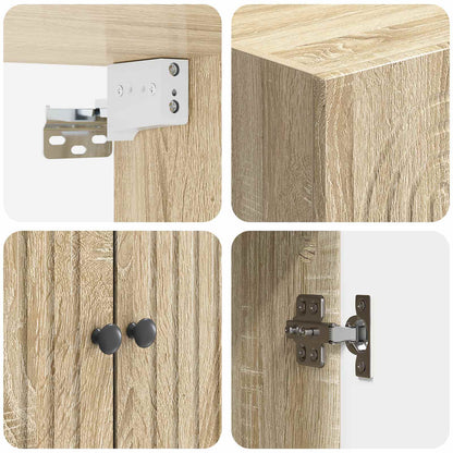 Cabinet Set 2 pcs Engineered Wood
