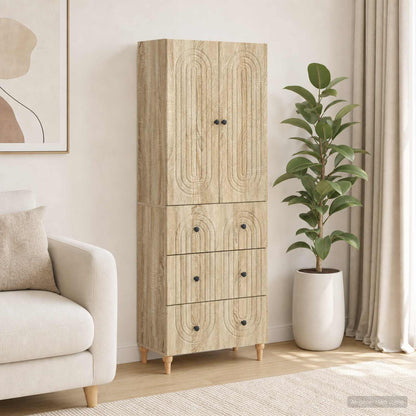 Cabinet Set 2 pcs Engineered Wood