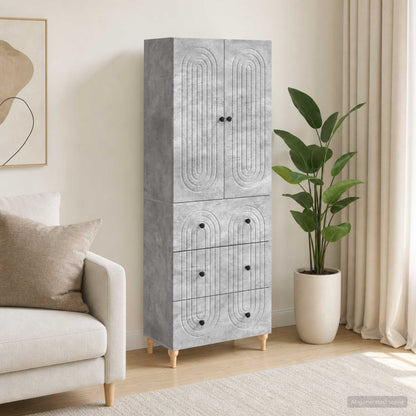 Cabinet Set 2 pcs Engineered Wood
