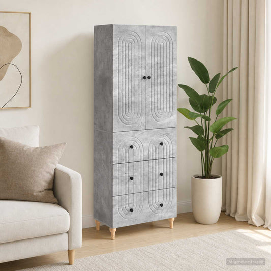 Cabinet Set 2 pcs Engineered Wood