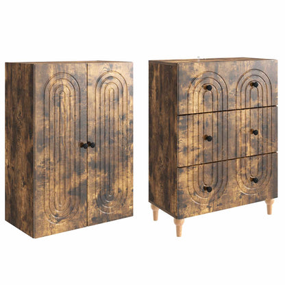 Cabinet Set 2 pcs 66 x 34.5 x 90 cm Engineered Wood