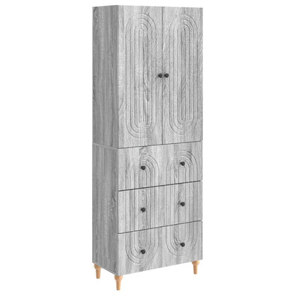 Cabinet Set 2 pcs Grey Sonoma 66 x 34.5 x 90 cm Engineered Wood