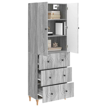Cabinet Set 2 pcs Grey Sonoma 66 x 34.5 x 90 cm Engineered Wood