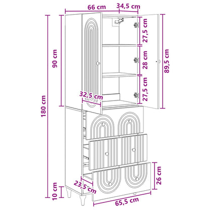 Cabinet Set 2 pcs Grey Sonoma 66 x 34.5 x 90 cm Engineered Wood