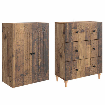 Cabinet Set 2 pcs 66 x 34.5 x 90 cm Engineered Wood