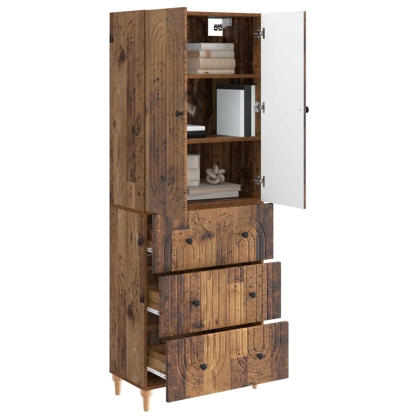Cabinet Set 2 pcs 66 x 34.5 x 90 cm Engineered Wood
