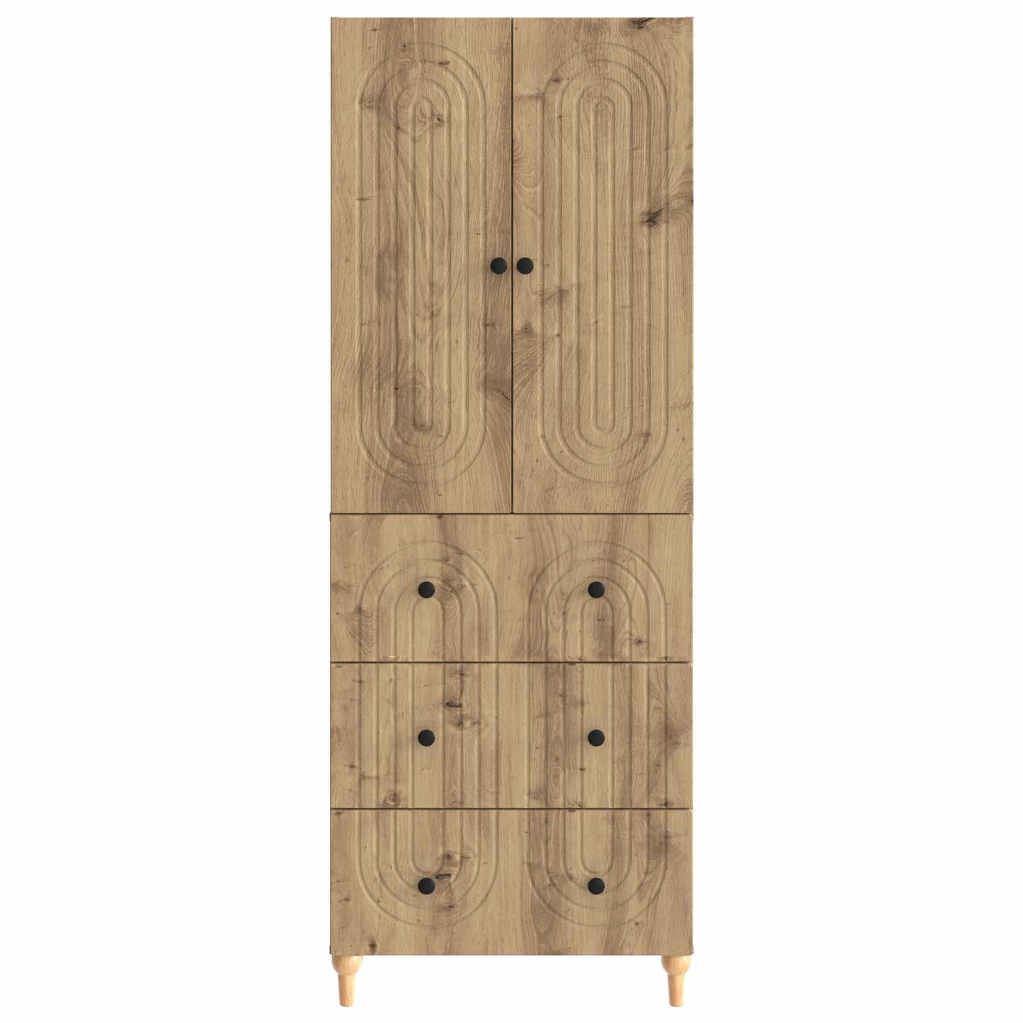 Cabinet Set 2 pcs 66 x 34.5 x 90 cm Engineered Wood