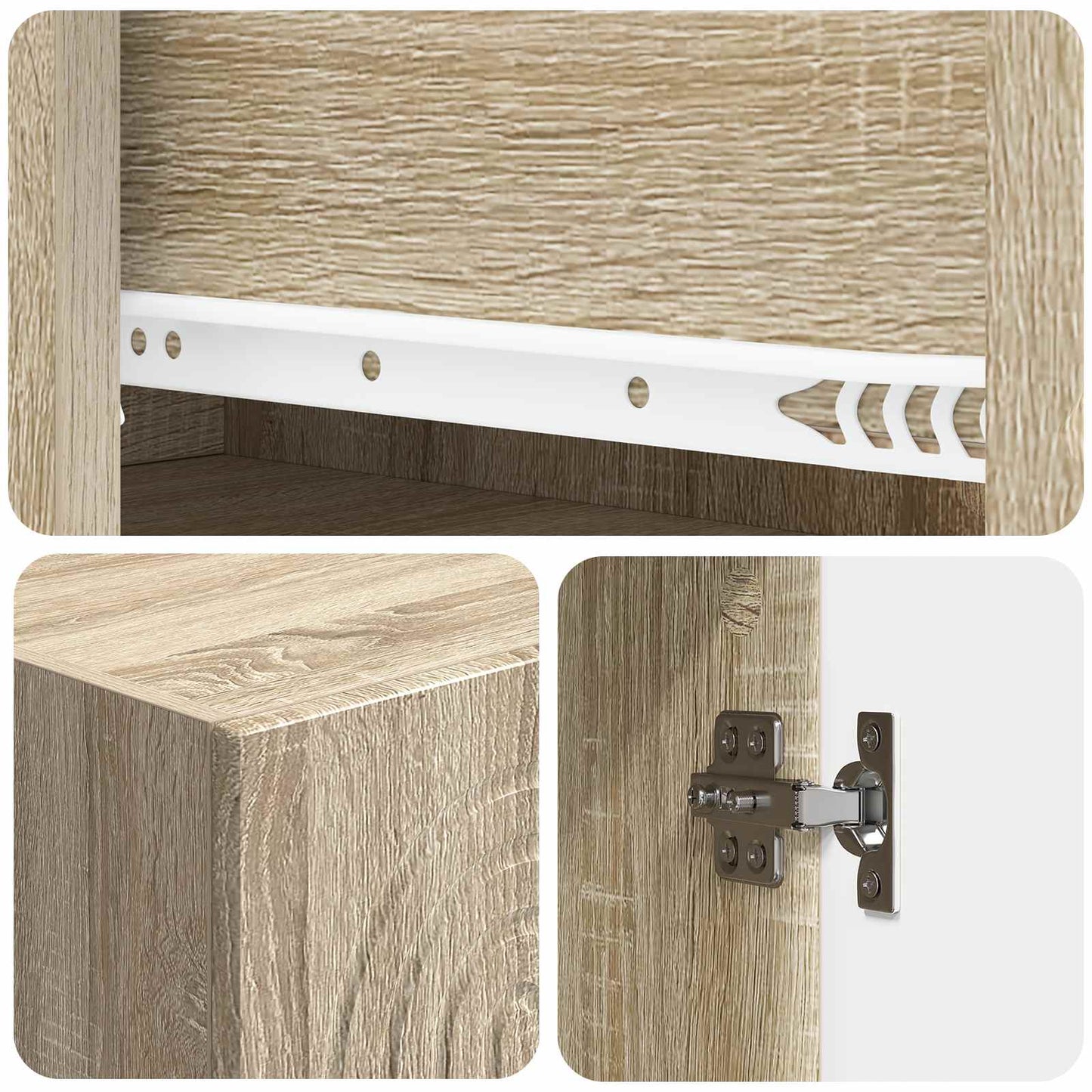 Cabinet Set 2 pcs Engineered Wood