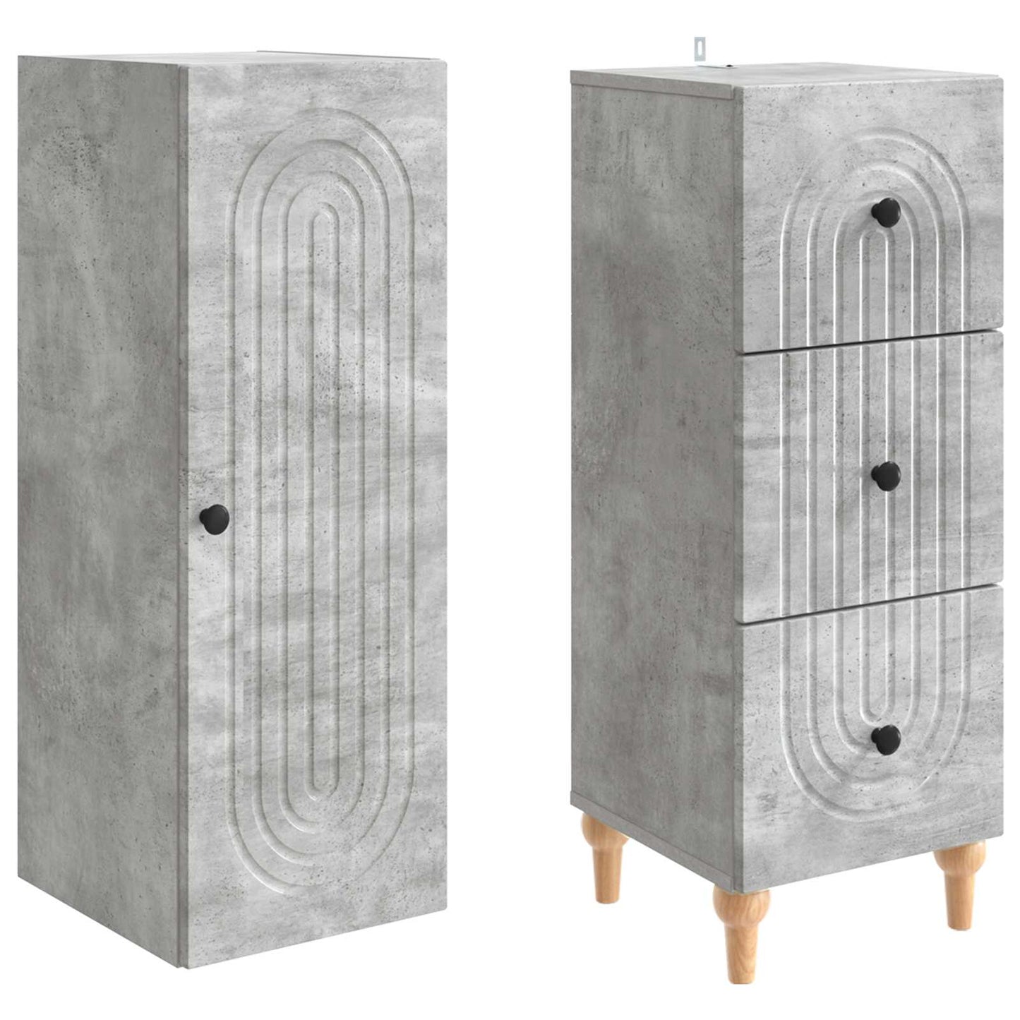 Cabinet Set 2 pcs 33 x 34.5 x 90 cm Engineered Wood