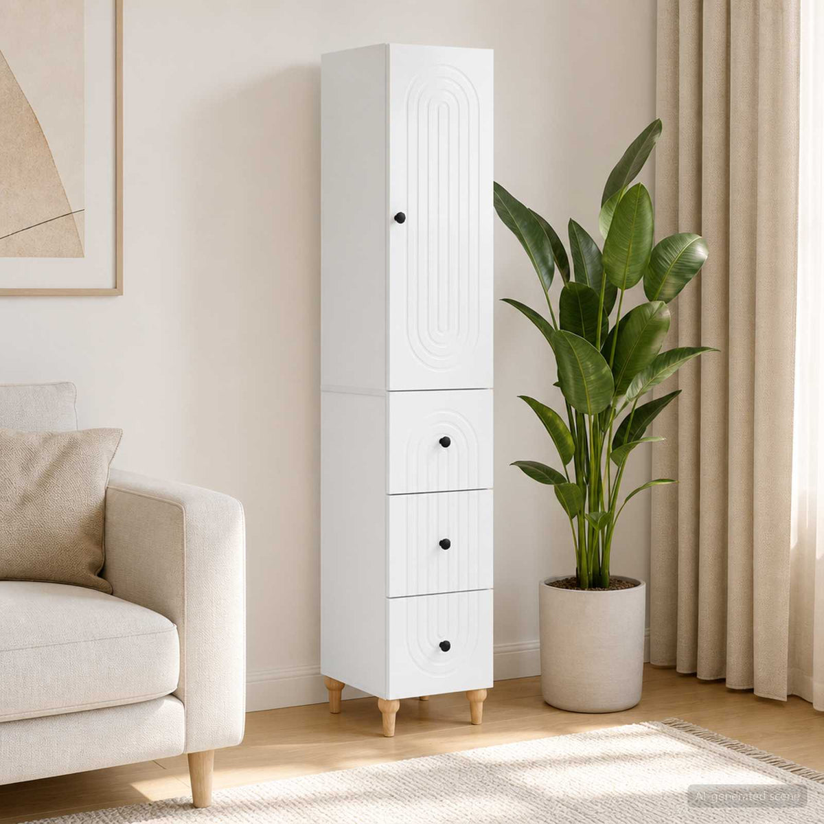 Cabinet Set 2 pcs Engineered Wood