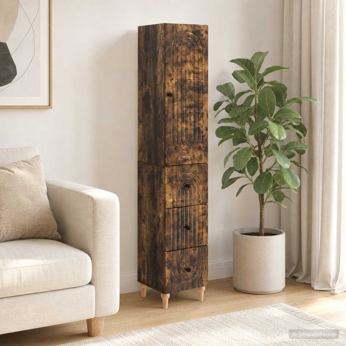 Cabinet Set 2 pcs Engineered Wood