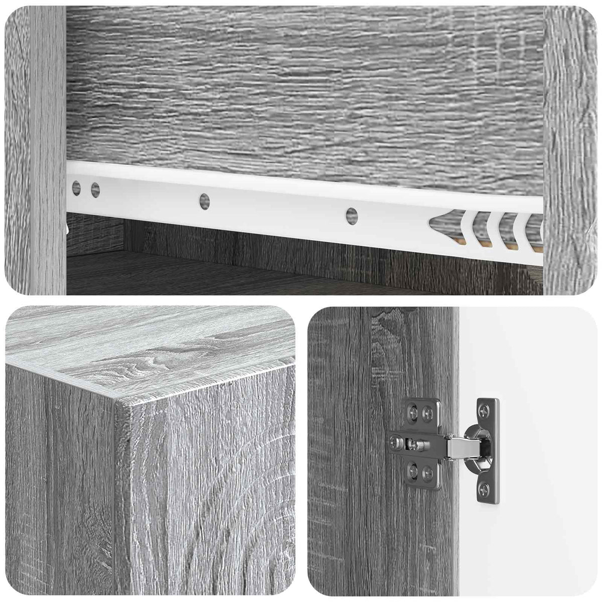 Cabinet Set 2 pcs Engineered Wood
