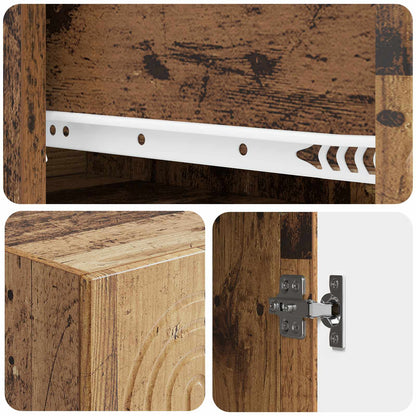 Cabinet Set 2 pcs Engineered Wood