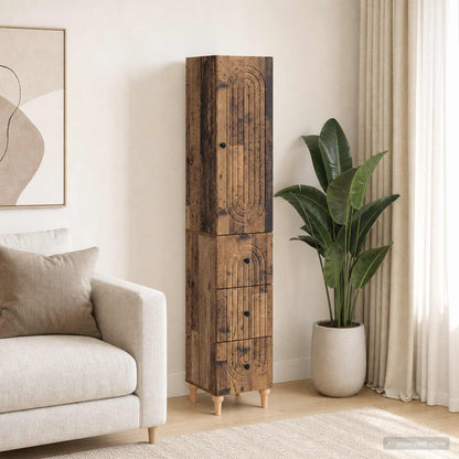 Cabinet Set 2 pcs Engineered Wood