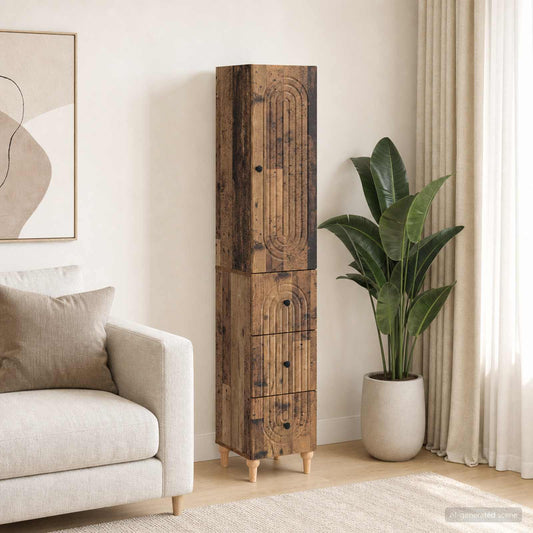 Cabinet Set 2 pcs Engineered Wood