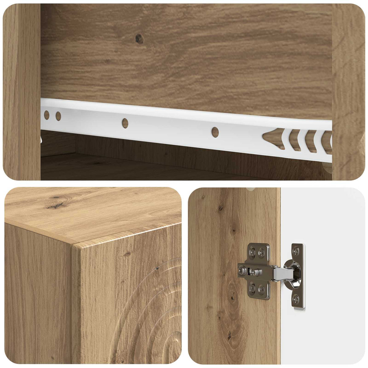 Cabinet Set 2 pcs Engineered Wood