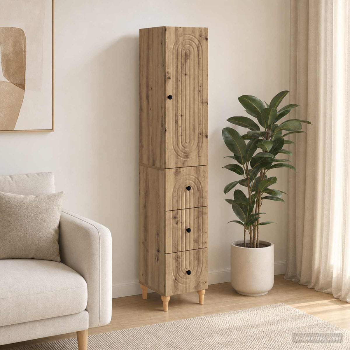 Cabinet Set 2 pcs Engineered Wood