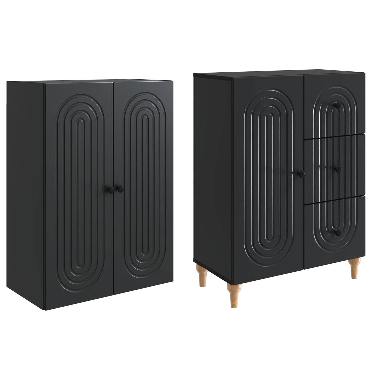 Cabinet Set 2 pcs 66 x 34.5 x 90 cm Engineered Wood