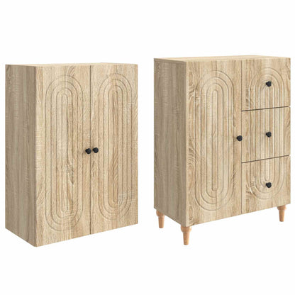 Cabinet Set 2 pcs 66 x 34.5 x 90 cm Engineered Wood