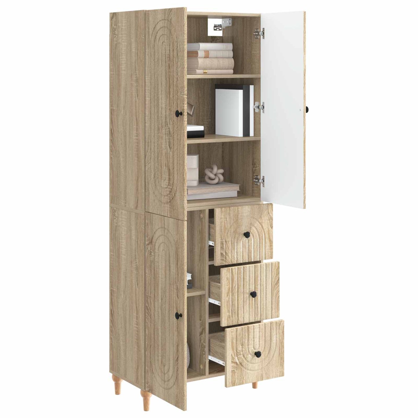 Cabinet Set 2 pcs 66 x 34.5 x 90 cm Engineered Wood