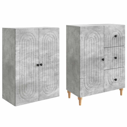 Cabinet Set 2 pcs 66 x 34.5 x 90 cm Engineered Wood