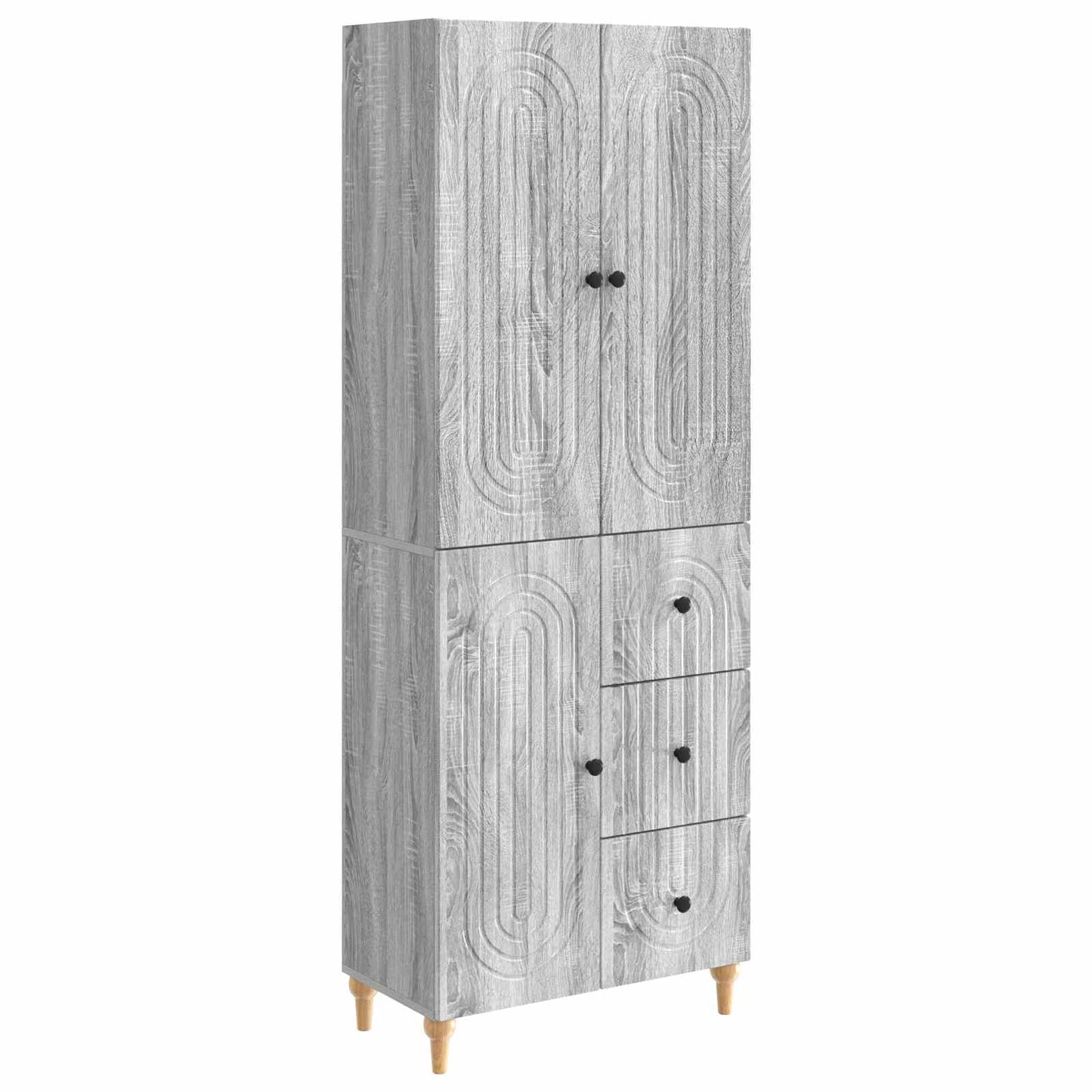 Cabinet Set 2 pcs 66 x 34.5 x 90 cm Engineered Wood
