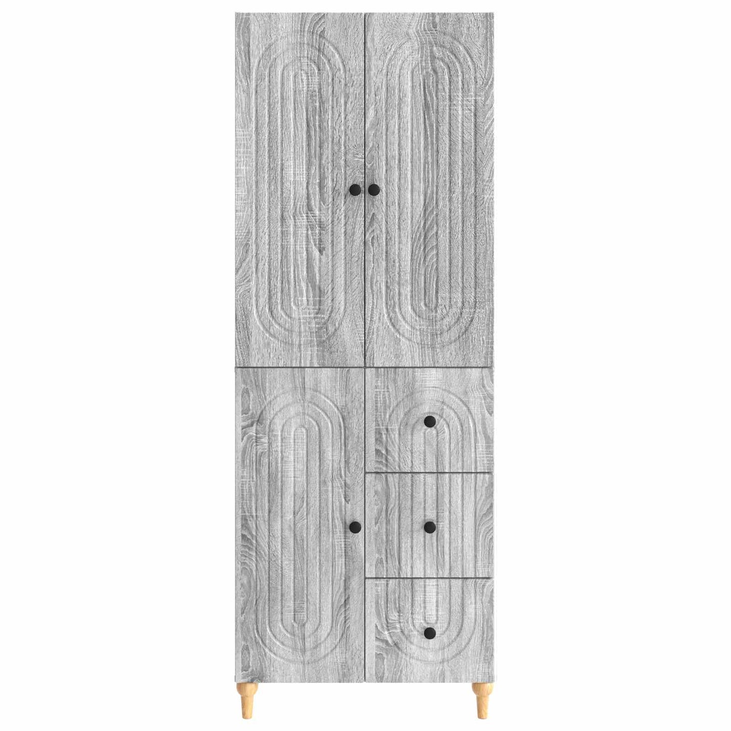 Cabinet Set 2 pcs 66 x 34.5 x 90 cm Engineered Wood