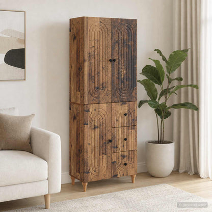 Cabinet Set 2 pcs Engineered Wood