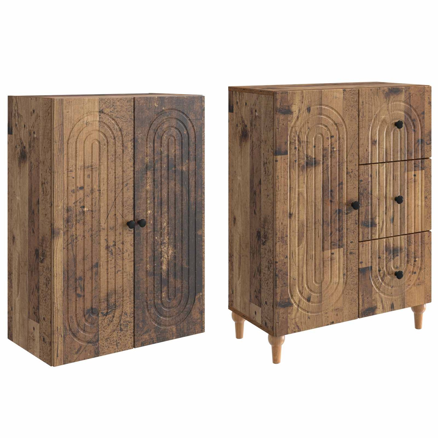 Cabinet Set 2 pcs 66 x 34.5 x 90 cm Engineered Wood