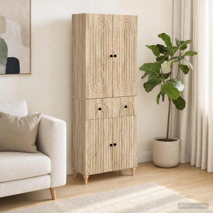 Cabinet Set 2 pcs Engineered Wood