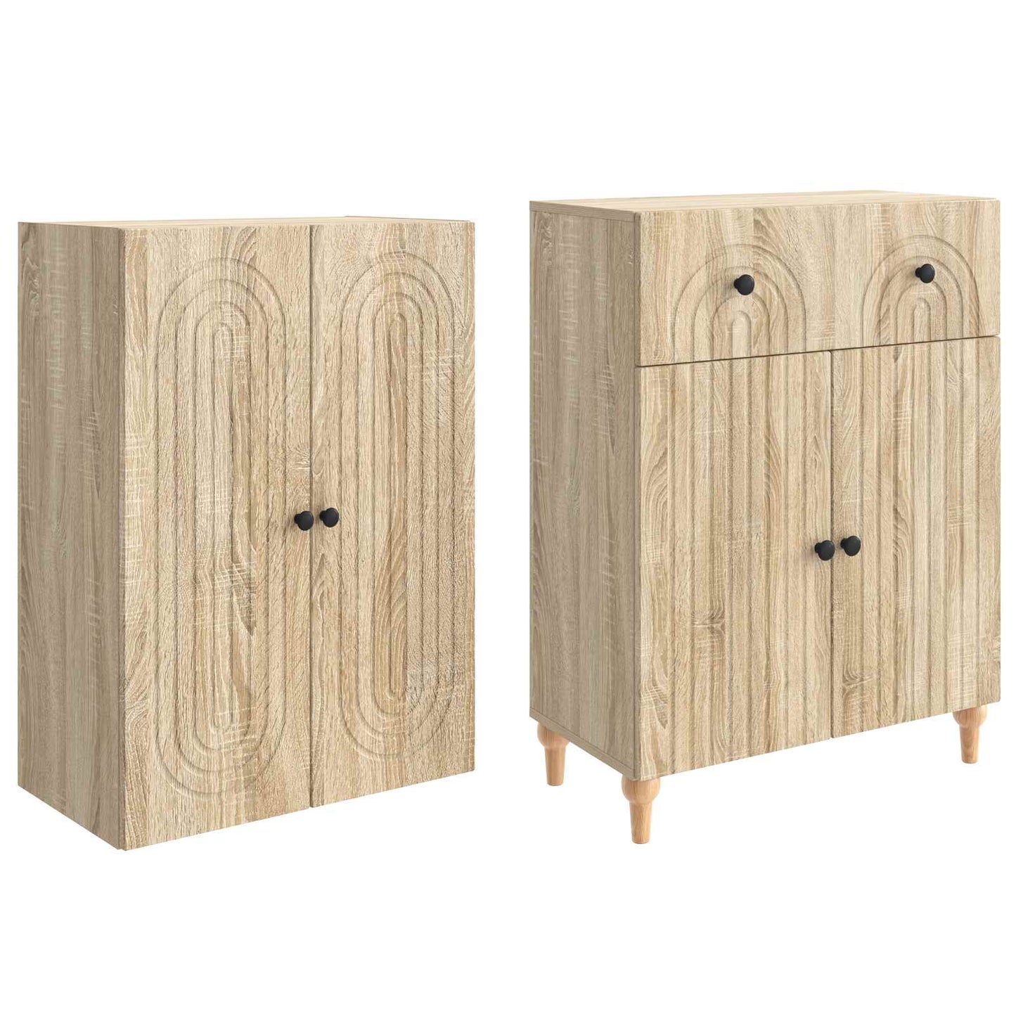 Cabinet Set 2 pcs 66 x 34.5 x 90 cm Engineered Wood