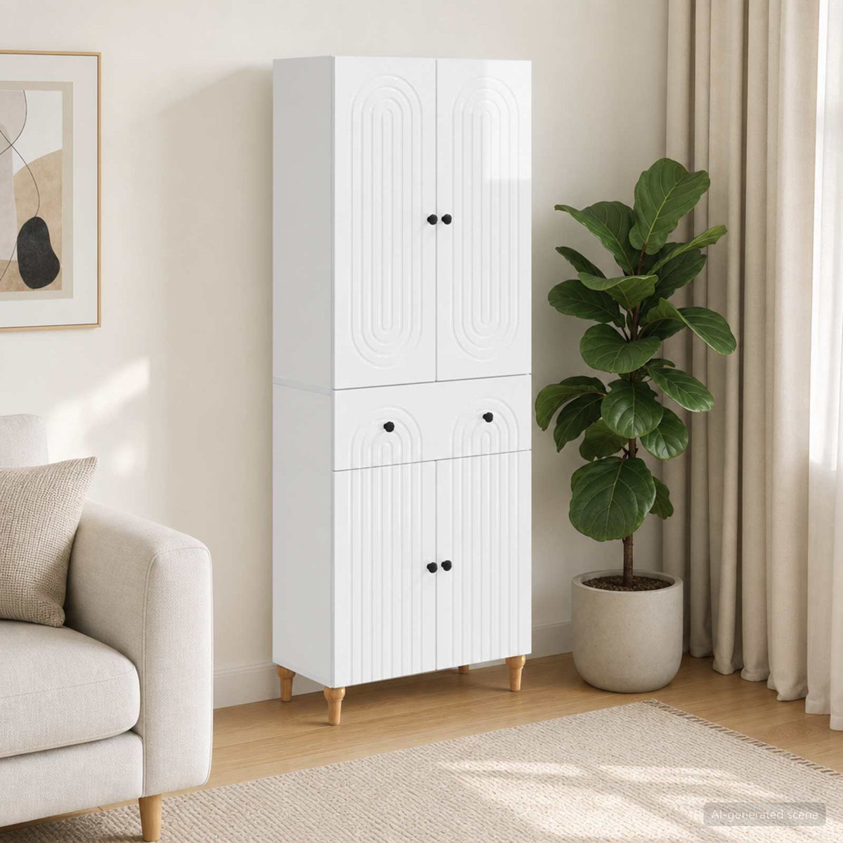 Cabinet Set 2 pcs Engineered Wood