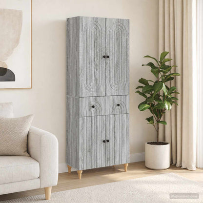 Cabinet Set 2 pcs Engineered Wood