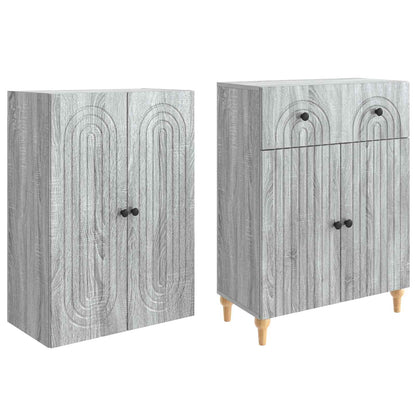 Cabinet Set 2 pcs 66 x 34.5 x 90 cm Engineered Wood