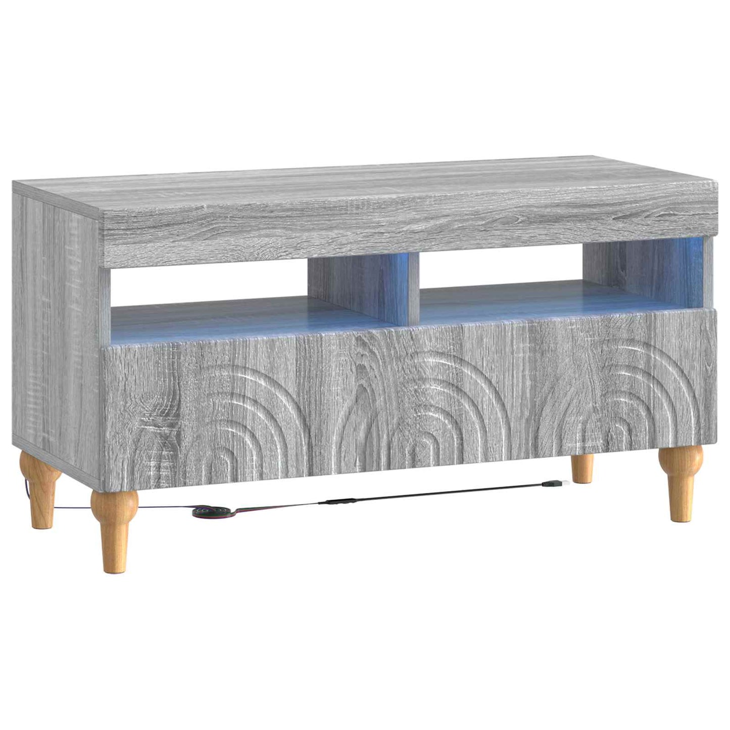3 Piece LED TV Cabinet Grey Sonoma Engineered Wood