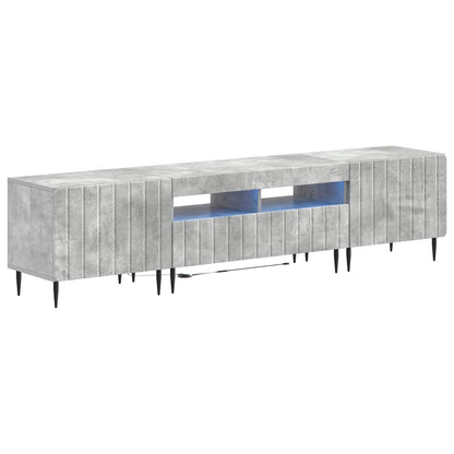 5 Piece LED TV Cabinet Concrete Grey Engineered Wood
