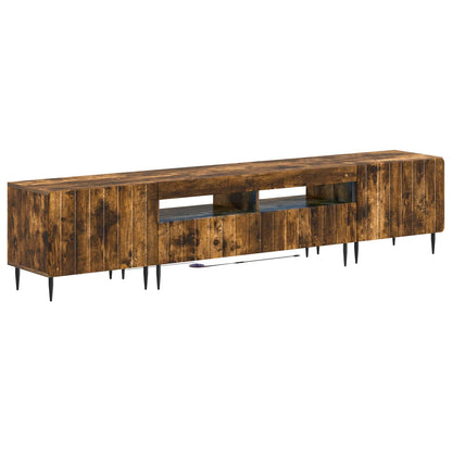 5 Piece LED TV Cabinet Smoked Oak Engineered Wood