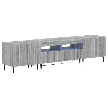 5 Piece LED TV Cabinet Grey Sonoma Engineered Wood