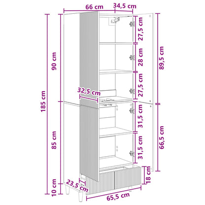 Cabinet Set 2 pcs 66 x 34.5 x 95 cm Engineered Wood