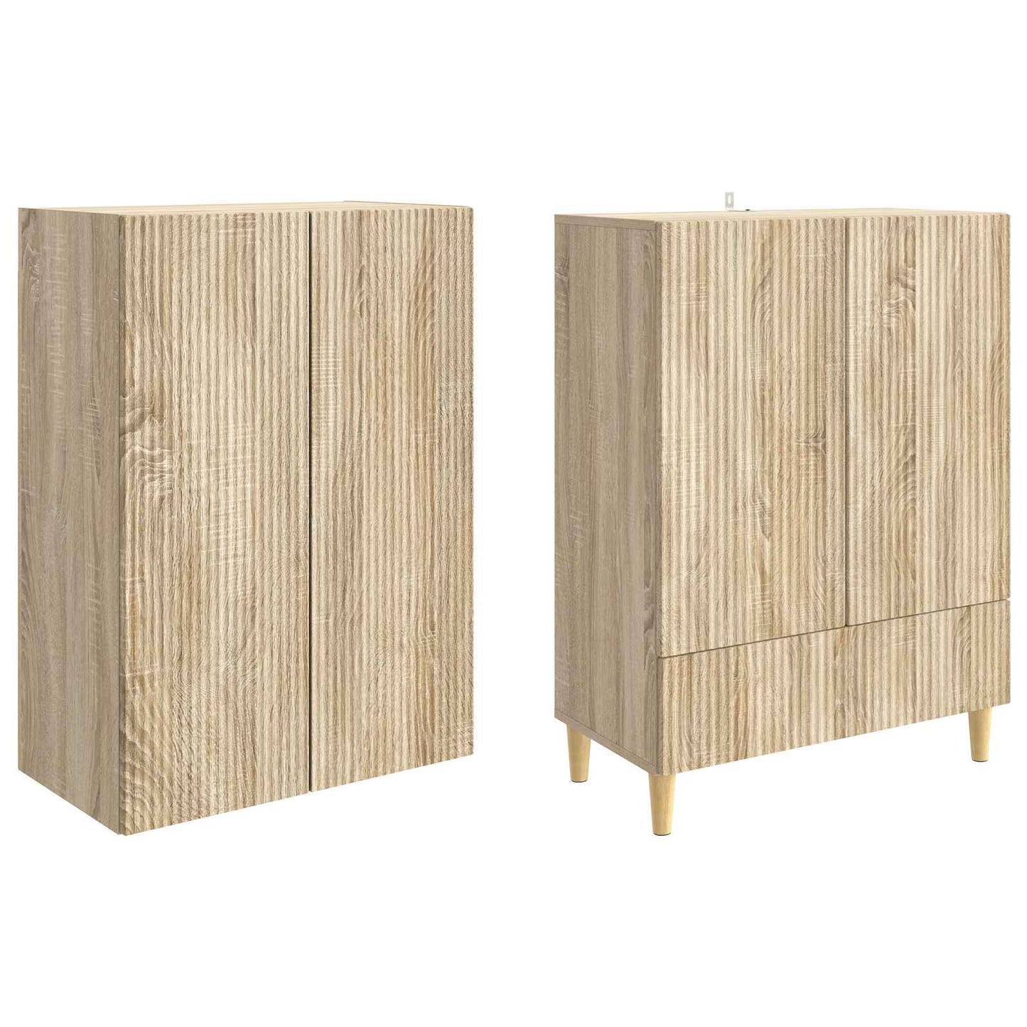 Cabinet Set 2 pcs 66 x 34.5 x 95 cm Engineered Wood