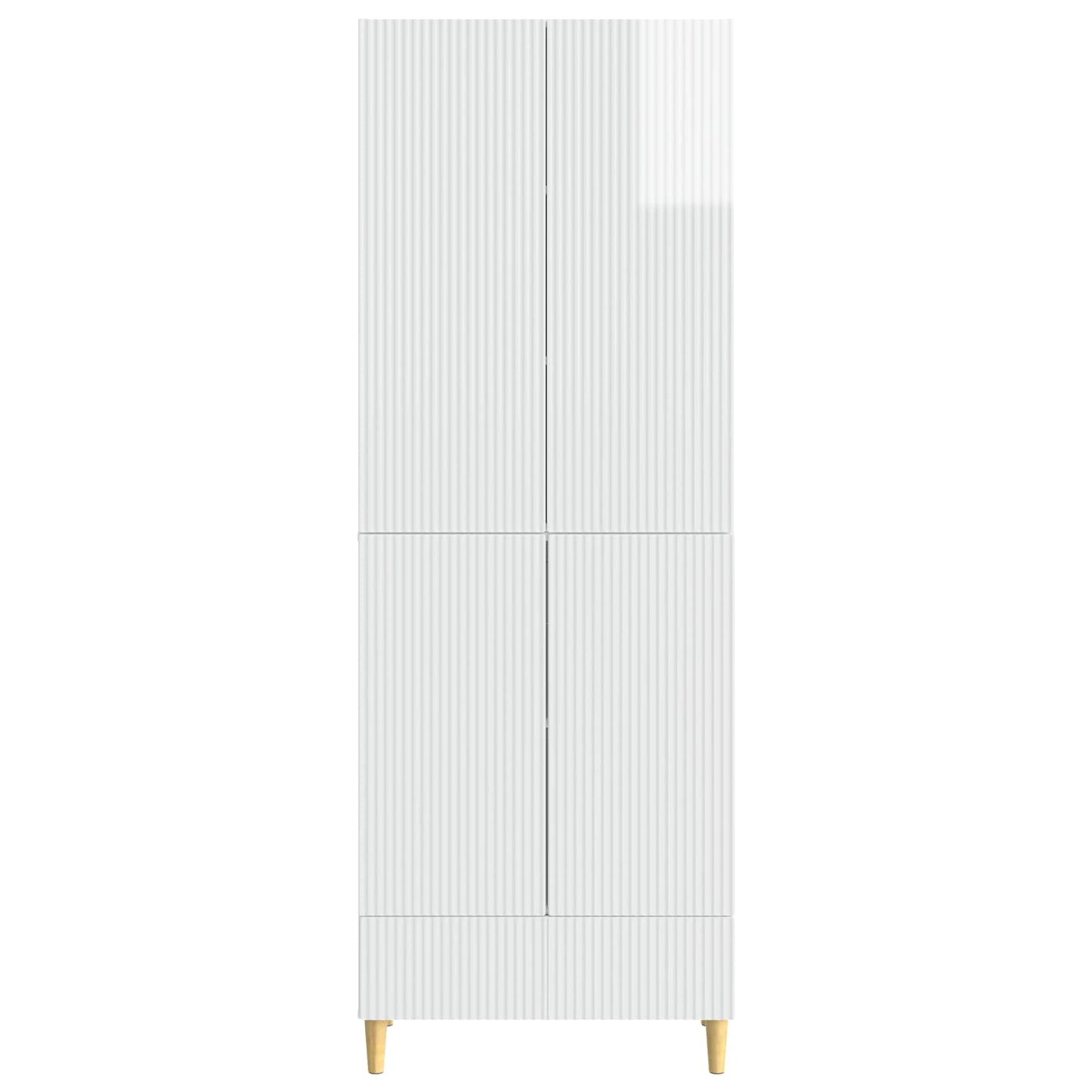 Cabinet Set 2 pcs High Gloss White 66 x 34.5 x 95 cm
