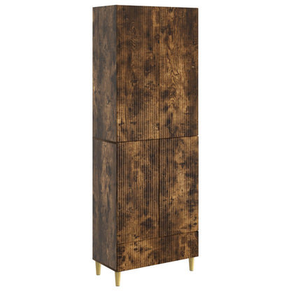 Cabinet Set 2 pcs Smoked Oak 66 x 34.5 x 95 cm Engineered Wood