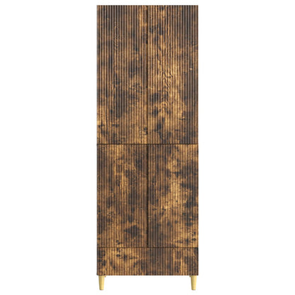 Cabinet Set 2 pcs Smoked Oak 66 x 34.5 x 95 cm Engineered Wood